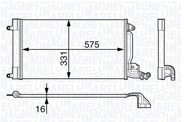 MAGNETI MARELLI Конденсатор, кондиционер 350203715000